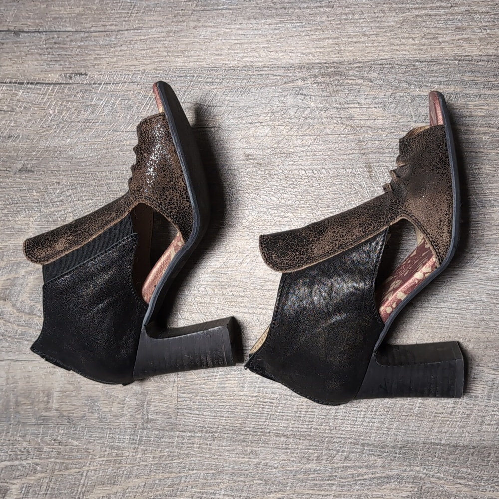 Dkode Leather Open Toe Pumps Size EU37